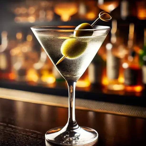 Martini elegante, perfeitamente gelada