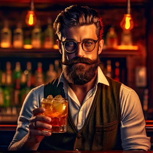 um_hipster_bebendo_um_drink_Old_Fashioned